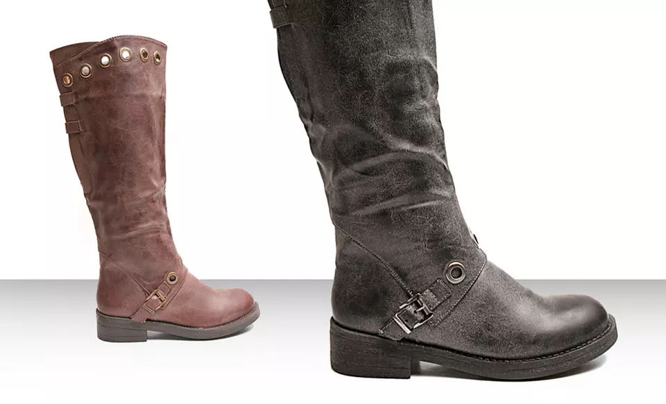 2LipsToo Riding Boots in Black or Brown. Free Returns. - Second Medium