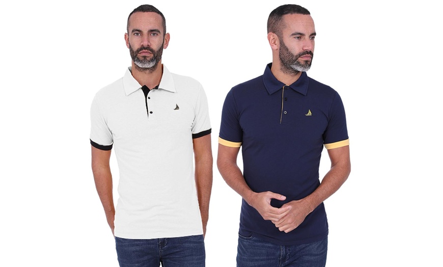 Image 5: Set di 2 polo a maniche corte da uomo Finley Blu Apparel