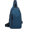 Image 3: Water-Resistant Anti-Theft Sling Bag with USB Charging Port