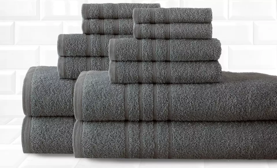 12-Piece Egyptian-Cotton 600GSM Towel Set - Primary Image