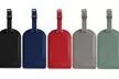 Faux Leather Luggage Travel Bag Tags  (1- or - 4 Pack) - Second Medium