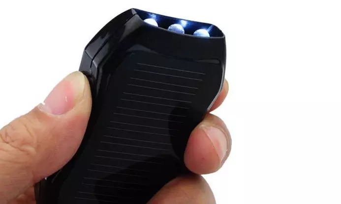 Solar-Powered Keychain and Clip-On Smartphone Charger with LED Light - Second Medium