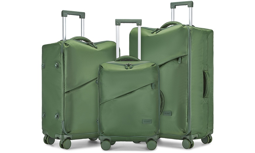 Image 13: 1x oder 3x KONO Soft-Shell-Reisekoffer