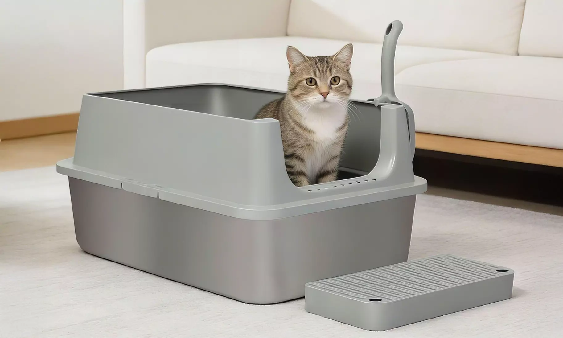 Skylos Stainless Steel Cat Litter Box Series