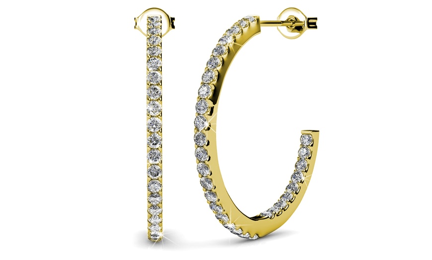 Image 2: 1x, 2x oder 3x Damen-Ohrringe mit österreichischen Kristallen