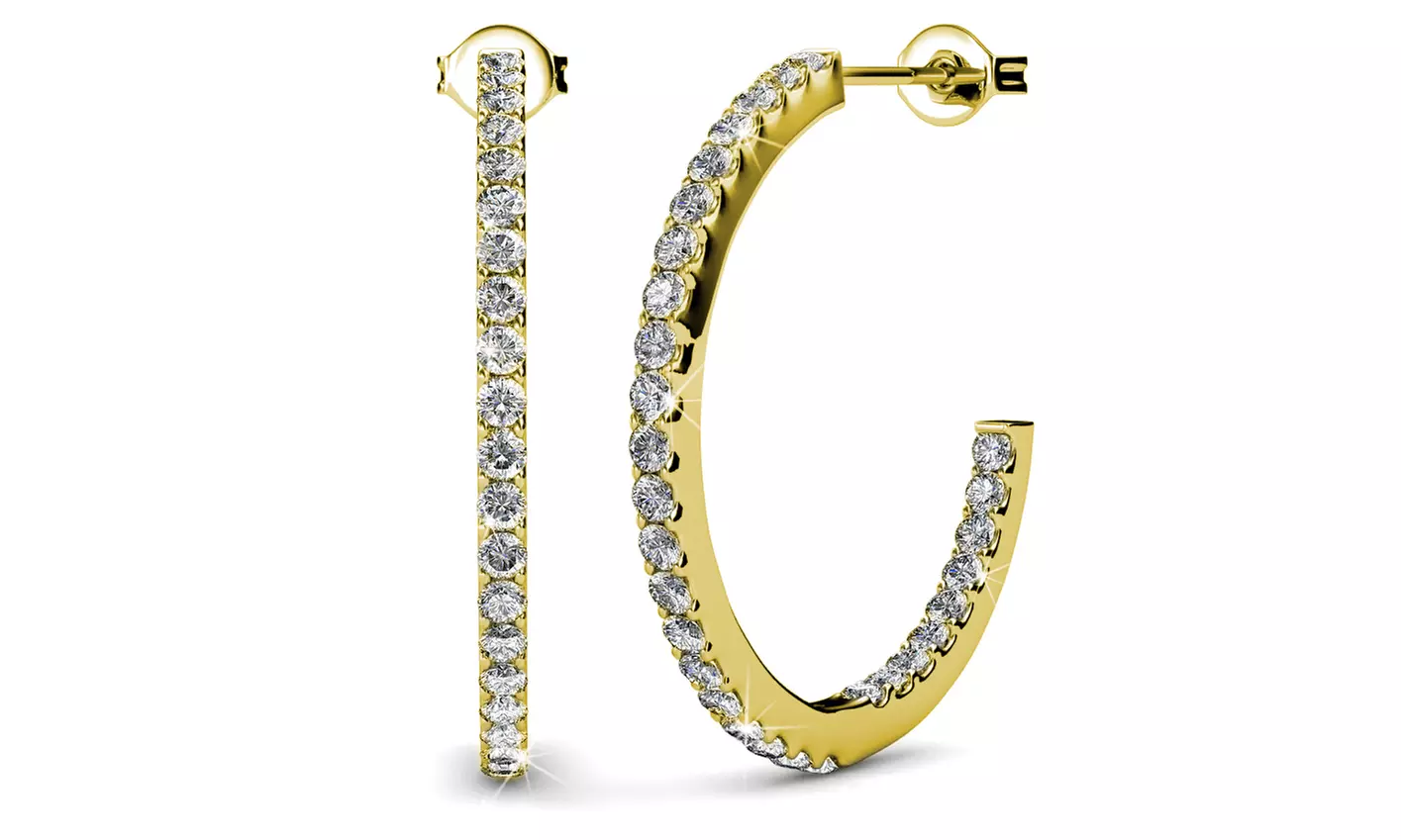 1x, 2x oder 3x Damen-Ohrringe mit österreichischen Kristallen