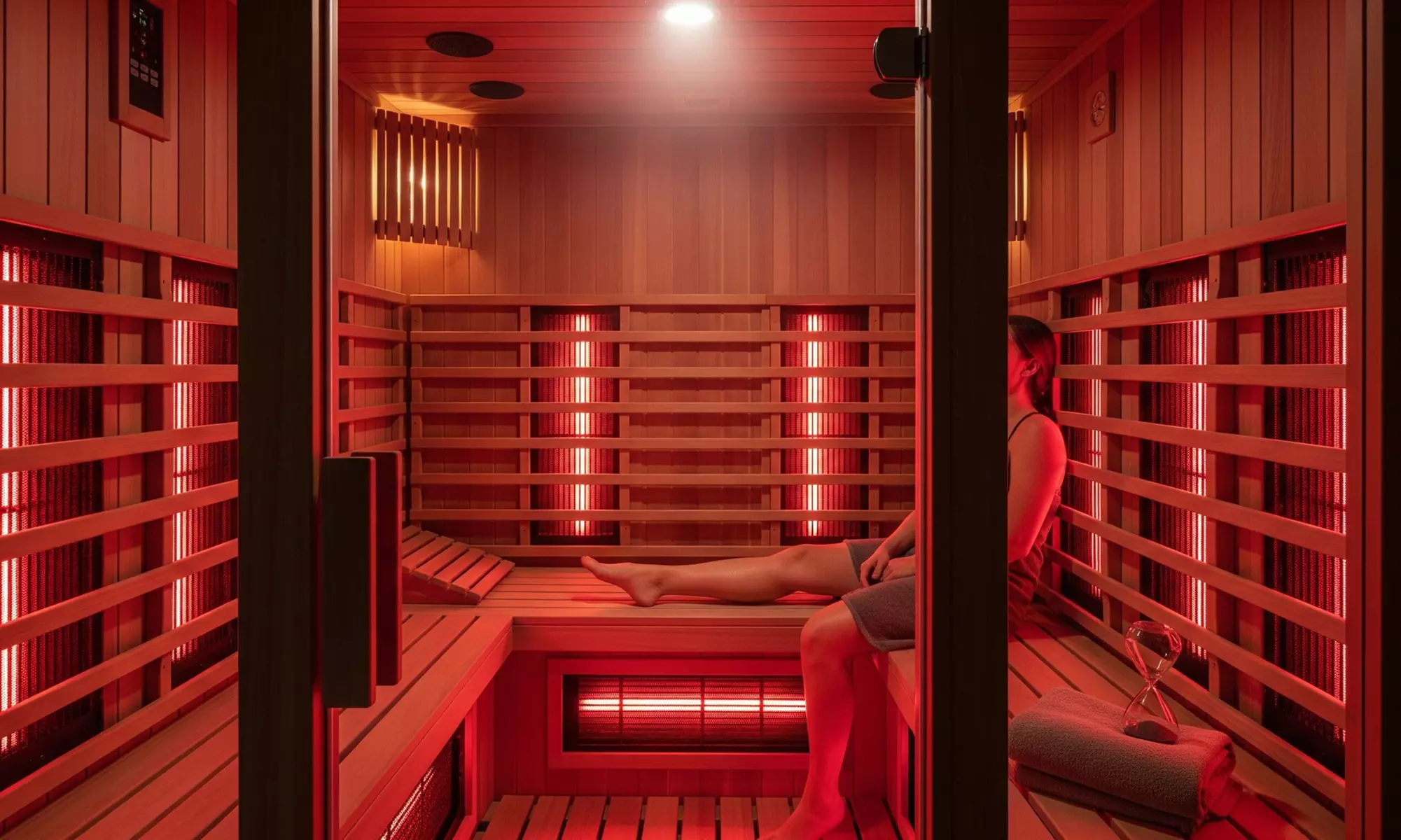One, Three or Five 40-Minute Infrared Sauna w/ Red Light Therapy