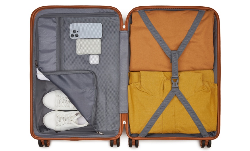 Image 16: Kono 6-Piece PP Hardshell TSA Lock Suitcase Set
