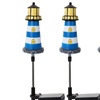 Image 8: One, Two or Four Solar Powered Lighthouse Shaped Garden Lights