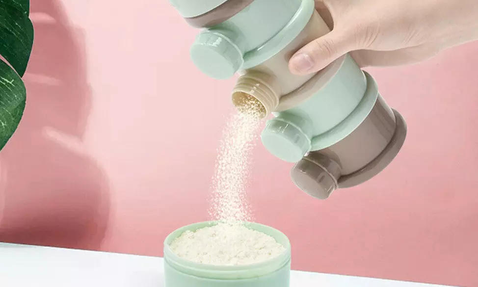3-4 Layers Baby Formula Milk Powder Dispenser Infant Snack Storage Container