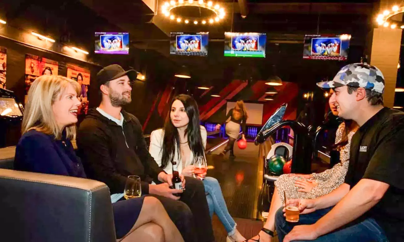 Enjoy Prime-Time Cosmic Bowling for 1 or 2-Hour w/ Shoes for 6 People