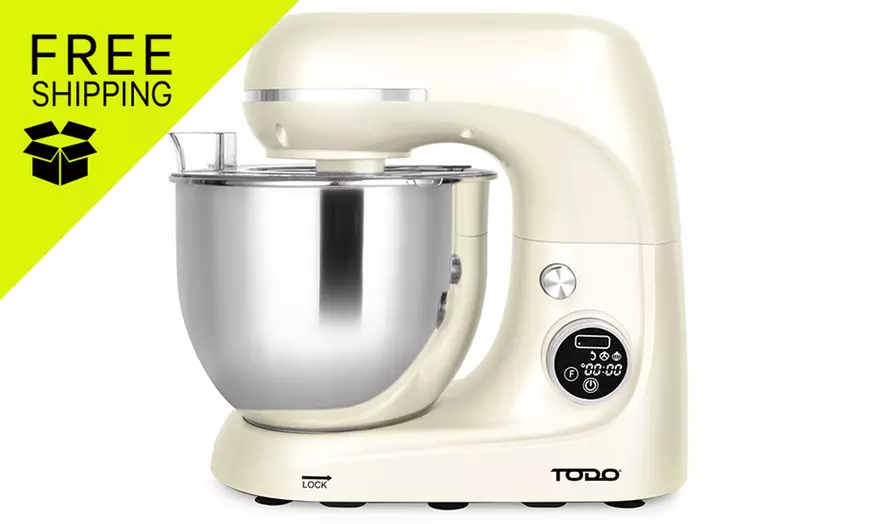 Image 1: TODO 1100W Electric Stand Mixer 5.3L Bowl Heated Fermentation