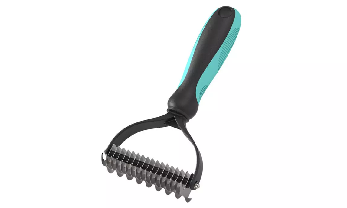 Pet Grooming Brush Double Sided Shedding Dematting Undercoat for Dogs Cats