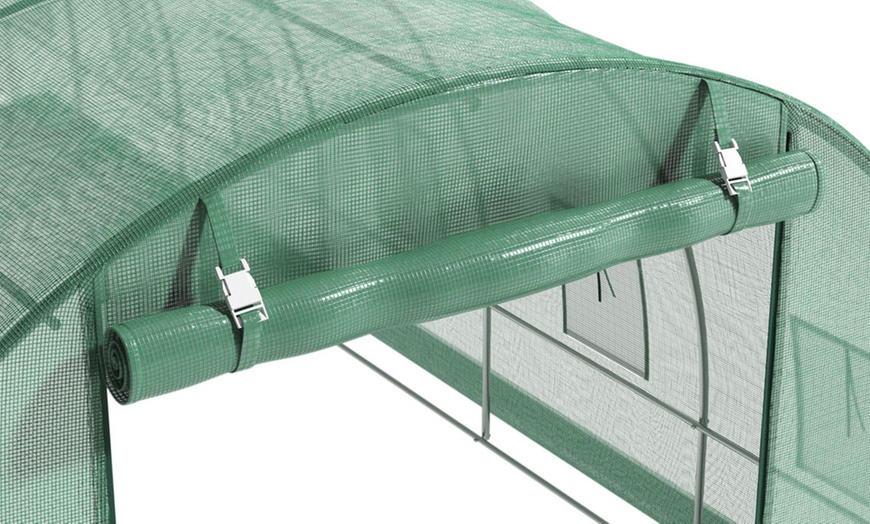 Image 6: Outdoor Walk-in Tunnel Steel Greenhouse with PE Cover