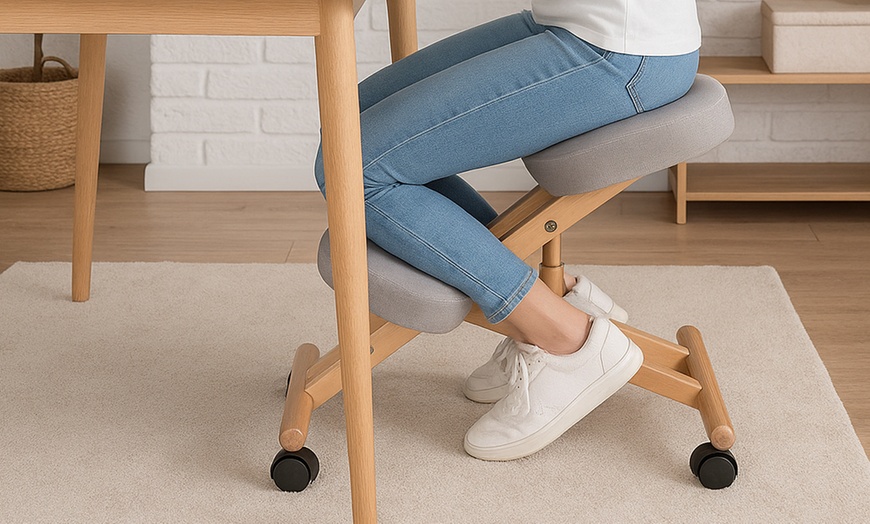 Image 1: Pro 11 Wellbeing Adjustable Kneeling Posture Chair