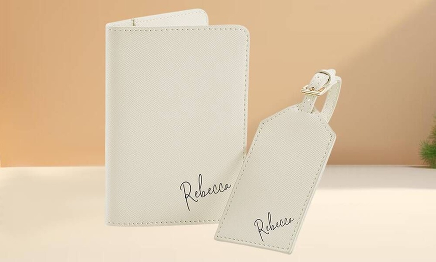 Image 7: 1 oder 2 personalisierbare Gepäckanhänger mit Etui