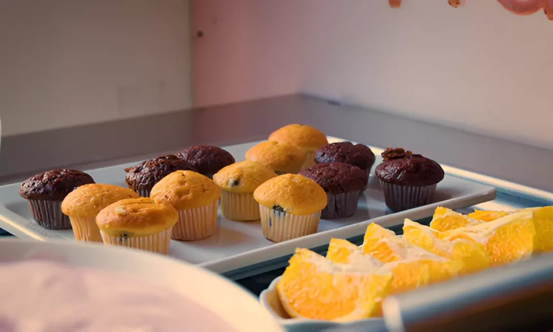 Uitgebreid ontbijt- of lunchbuffet in een historisch hotel