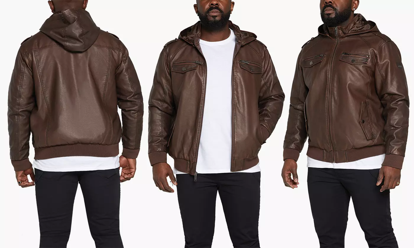 Men's Rocawear Faux Leather Jacket (Sizes L, XL, 2XL) - Second Medium