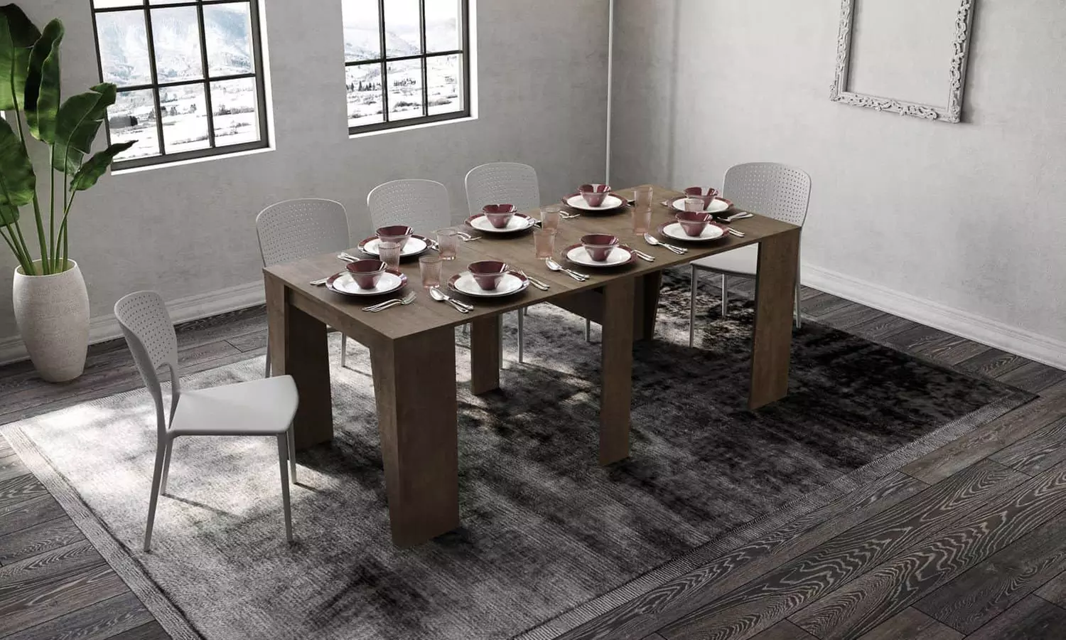 Tavolo Consolle Allungabile Anvar Made in Italy