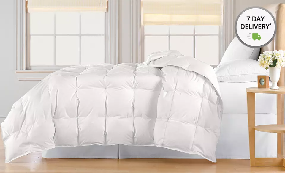 Hotel Grand White Down Comforters. Multiple Options Available from $79.99-$119.99. Free Returns. - Primary Image