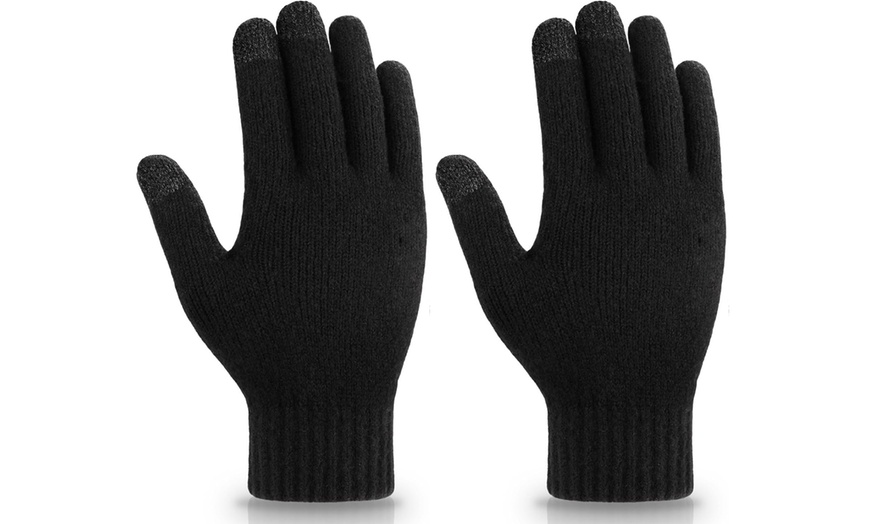 Image 5: Unisex Touchscreen-Compatible Gloves with non-slip palms