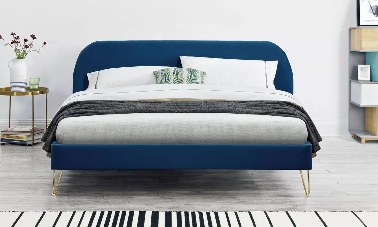 Lit velours "Garbera" 140 x 190 cm ou 160 x 200 cm de Kocoon