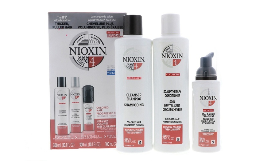 Image 2: Nioxin System 4 Trio:Shampoo 10.1 oz , Scalp Conditioner 5 oz Treatment 3.38 oz
