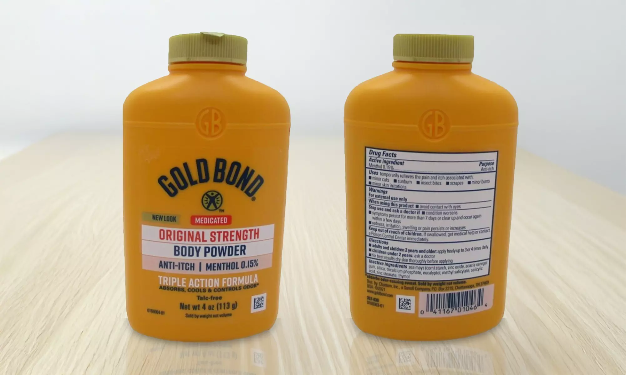 Gold Bond Medicated Original Strength Body Powder, Talc-Free, 1 or 2 pack (4oz)