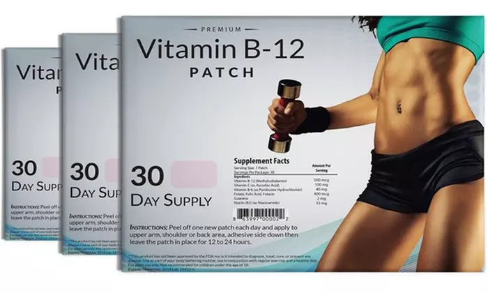 Vitamin B12 and Guarana Weight Loss Slimming Patches