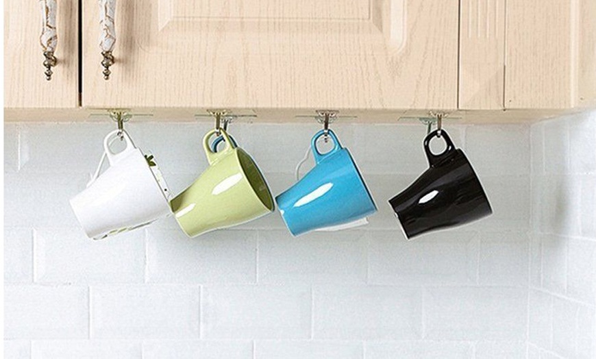 Image 12: 10-30PC Strong Transparent Suction Cup Sucker Wall Hooks Hanger Kitchen Bathroom