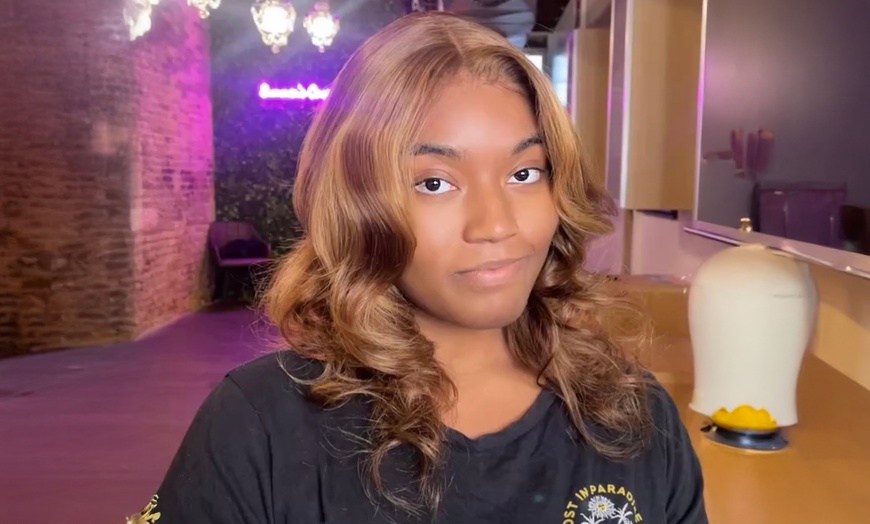 Image 1: Experience Luxury Hair Styling w/ Leave-Out or Closure Sew-In Services