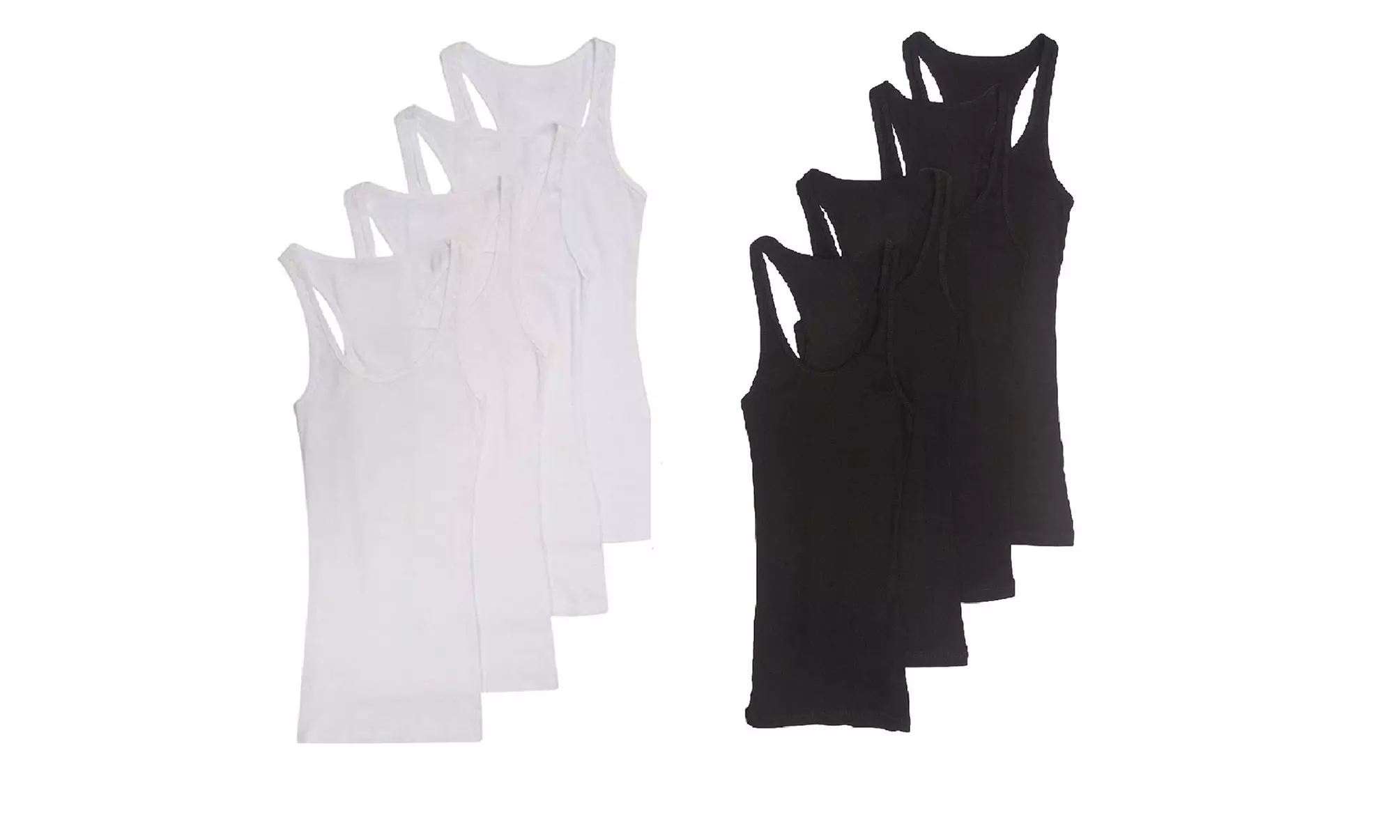 Women's Basic Ribbed Racerback Tank Top (4-Pack). Plus Sizes Available. - Primary Image