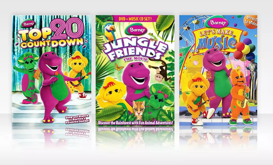 $11.99 for a Barney DVD 3-Pack ($29.95 List Price). Free Returns. - Primary Image