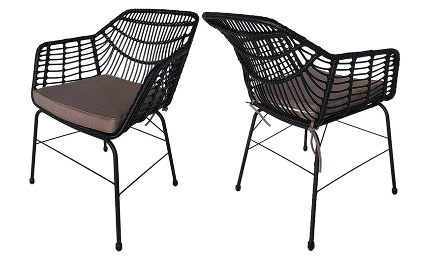 Image 3: Home Deluxe Gartenstühle TARA im 2er bis 10er-Set inkl. Sitzkissen