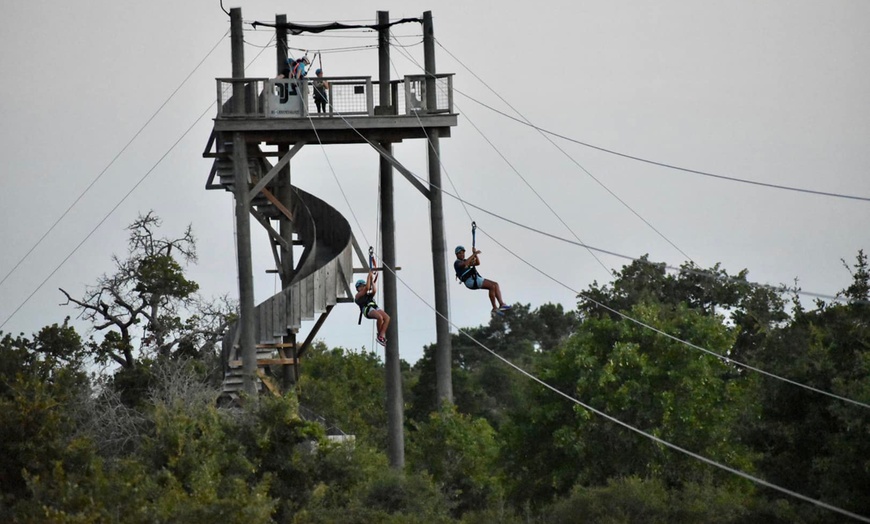 Image 4: Fly Together on 5 Separate Zip Lines to Ride!!!