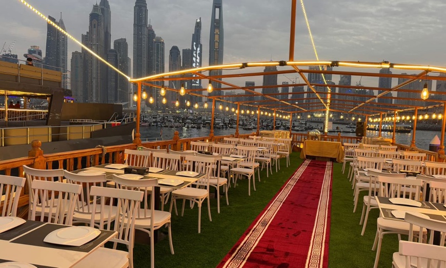 Image 6: 2-Hr VIP Marina Dhow Cruise with Dinner for 1, 2, 4 Adult, or 1 Child