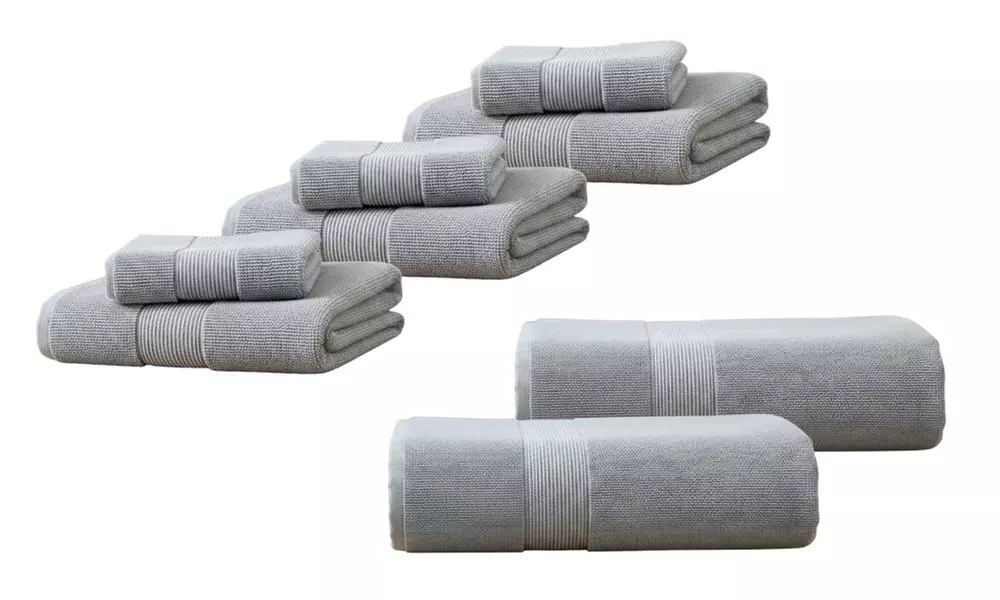 Coppia di asciugamani e telo bagno in spugna 100% cotone di Pompea