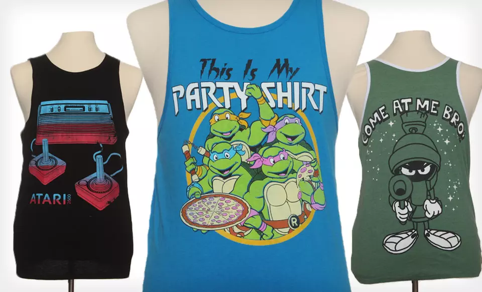 $11.99 for a Men’s Video-Game-, Car-, Band-, or TV-Show-Inspired Tank Top ($22.49 List Price). Free Returns. - Primary Image