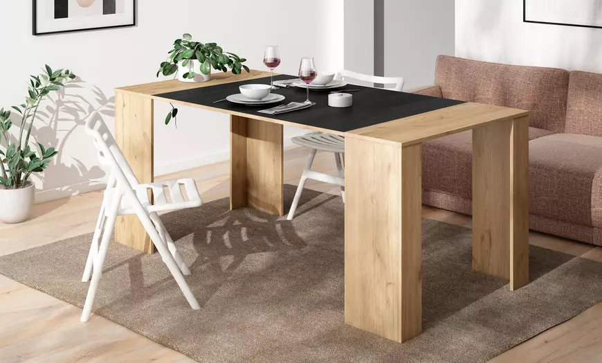 Image 1: Extendable Console Table for 8 Diners