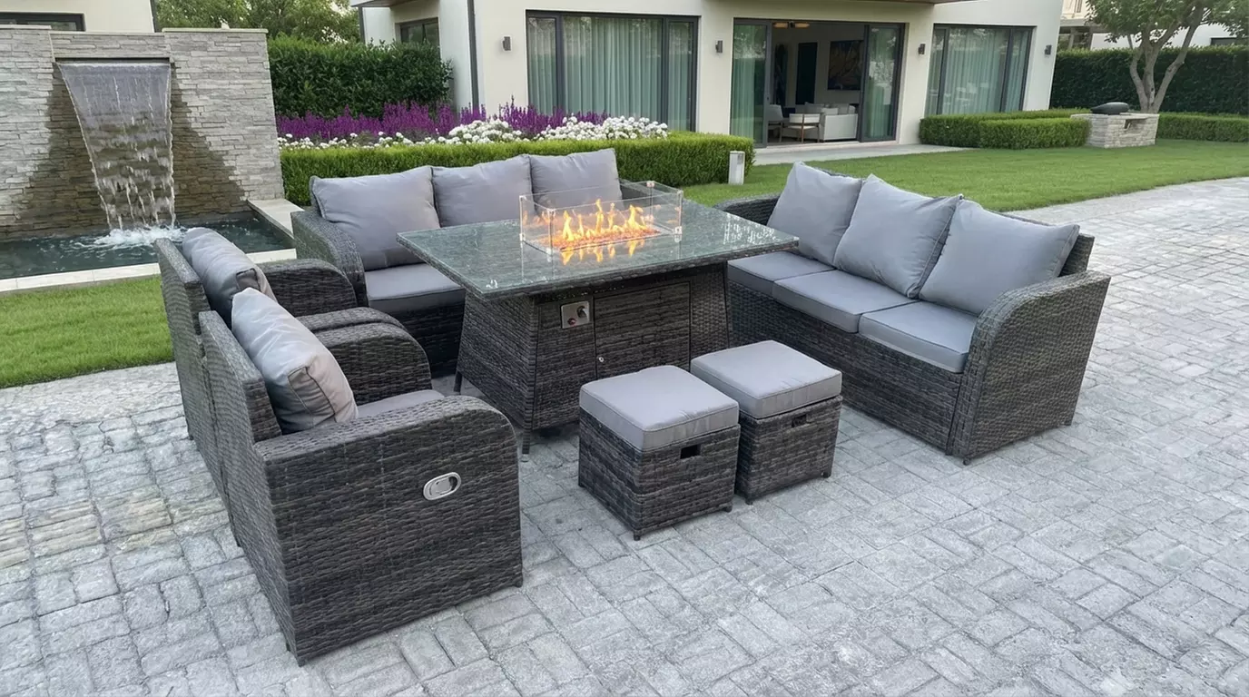 Deluxe 10-Seater Rattan Garden Furniture Set