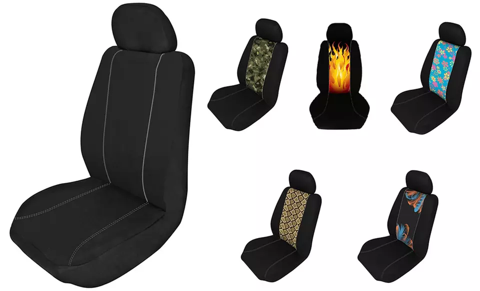 Pair of Zip & Switch Car Seat Covers with 17 Interchangeable Inserts - Primary Image