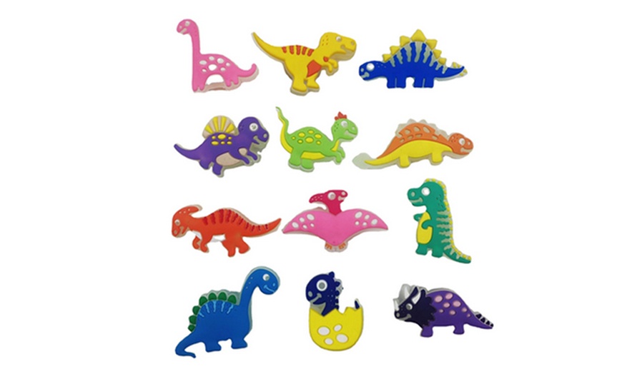 Image 3: 12 Luminous Dinosaur Shoe Charms Decorations for Clogs