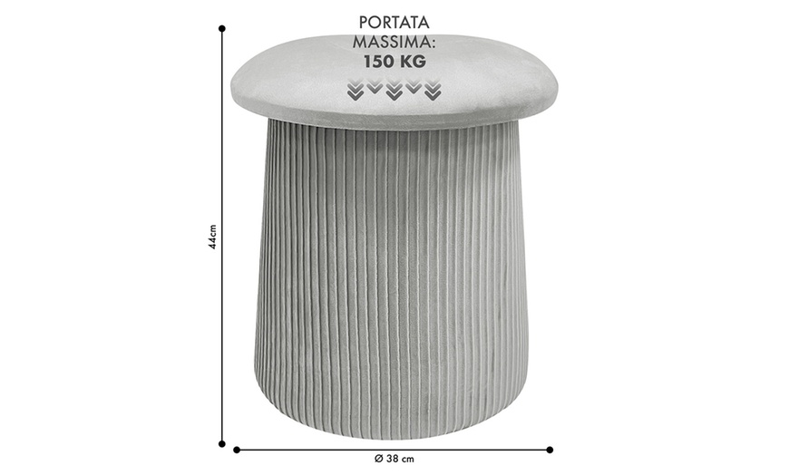 Image 13: Pouf im Pilz-Design mit integriertem Stauraum