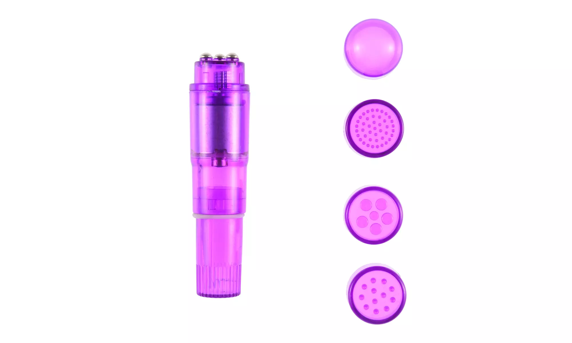 Oh Naughty Pocket Rocket Vibrator with Attachments - Second Medium