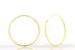 Half Diamond Cut Endless Hoop Earrings in 14K Solid Gold - Second Medium