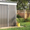 Image 16: Heavy-Duty Lockable Metal Garden Shed with Sloped Roof