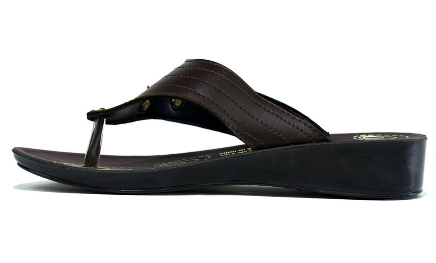 Image 8: Women's Low Wedge Flip Flops