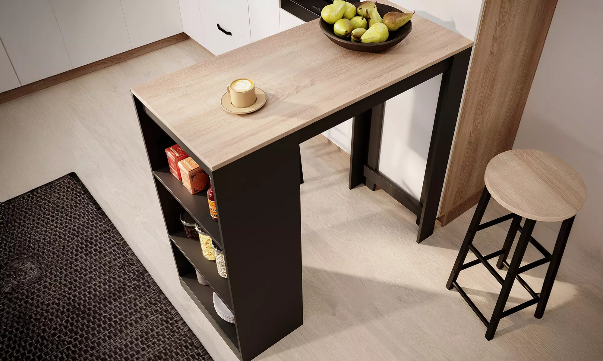 Stehtisch „Kyra“ opt. inkl. 2 Barhockern