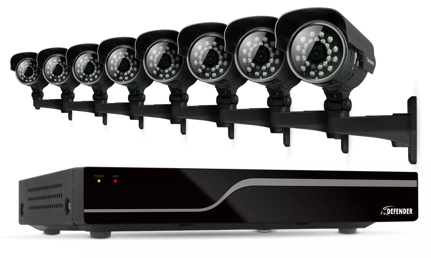 Defender 16-Channel Security Camera System with 1TB DVR and 8 Indoor/Outdoor Cameras - Primary Image