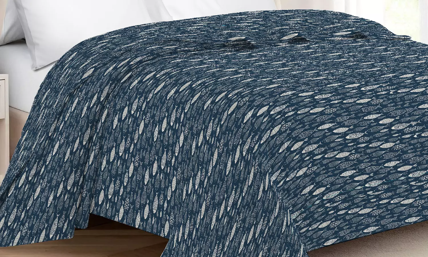 Tweezijdig bedrukte deken